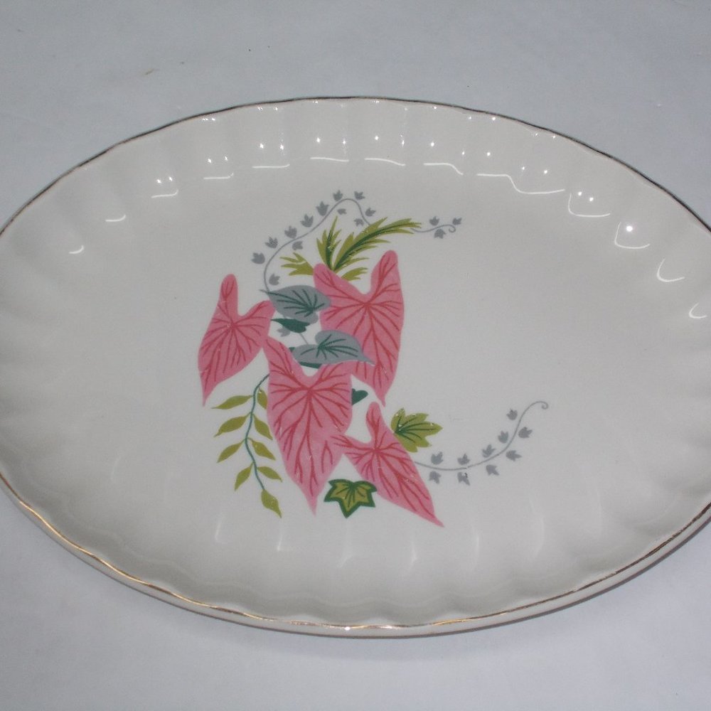 Vintage floral/leaf dinnerware  by W.S. George 1904-1954, # B8761